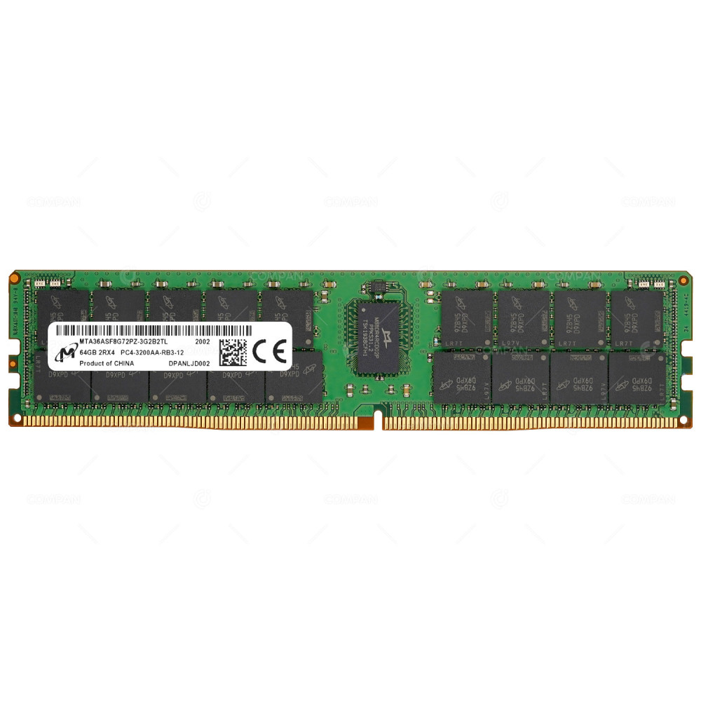 MTA36ASF8G72PZ-3G2B2  MICRON DDR4 64GB 2RX4 PC4-25600 3200MHZ RDIMM CAS 22-22-22